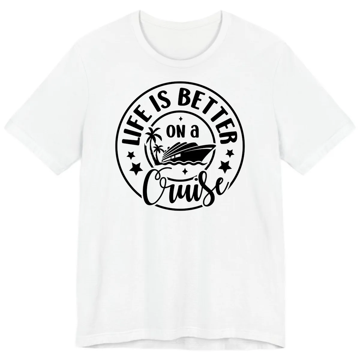 Life Is Better On A Cruise Badge Premium T-Shirt in White