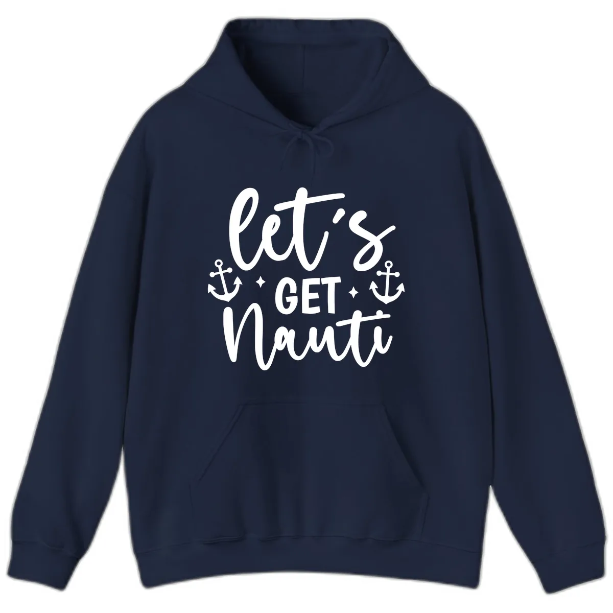 Let's Get Nauti Cruise Design Hoodie in Navy