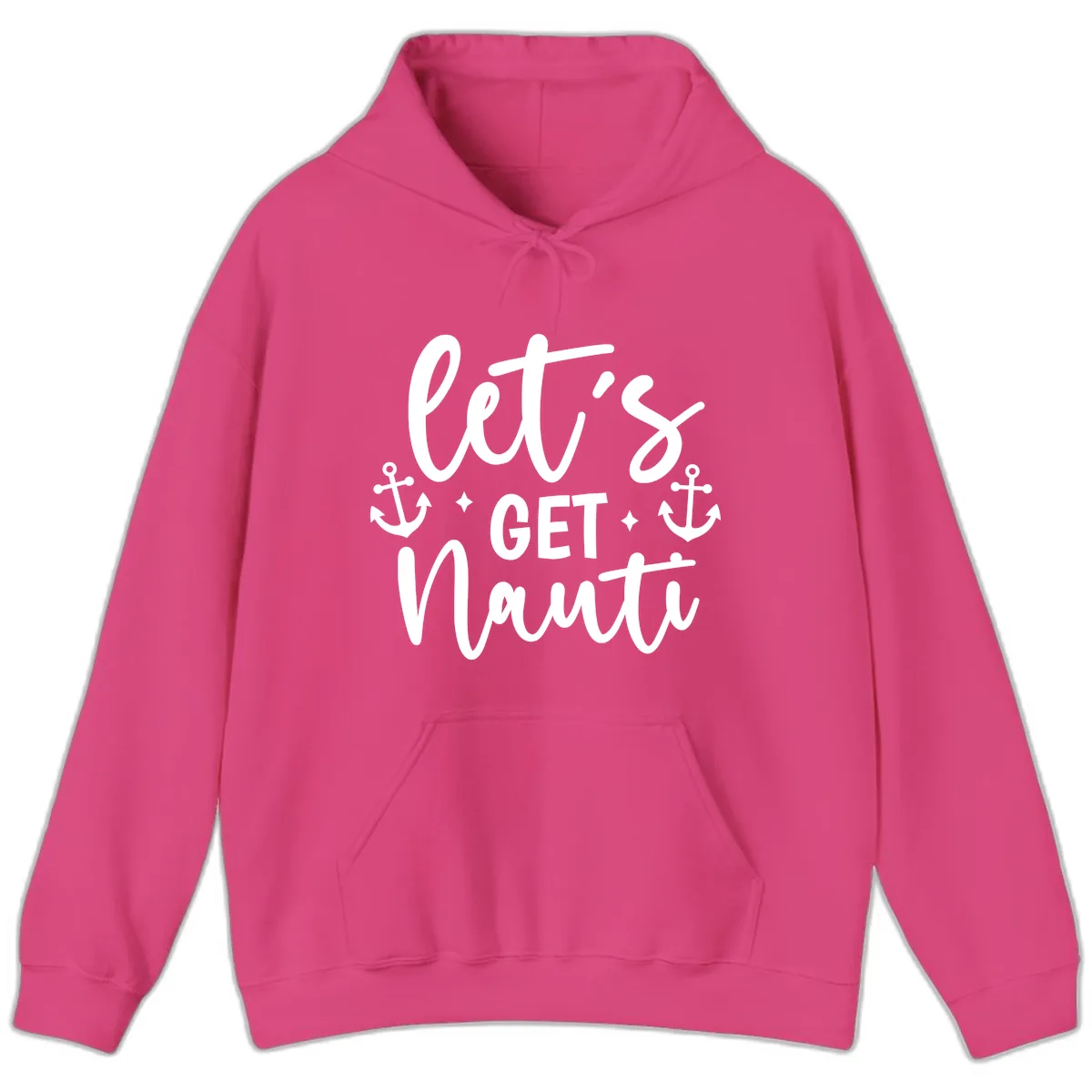 Let's Get Nauti Cruise Design Hoodie in Heliconia