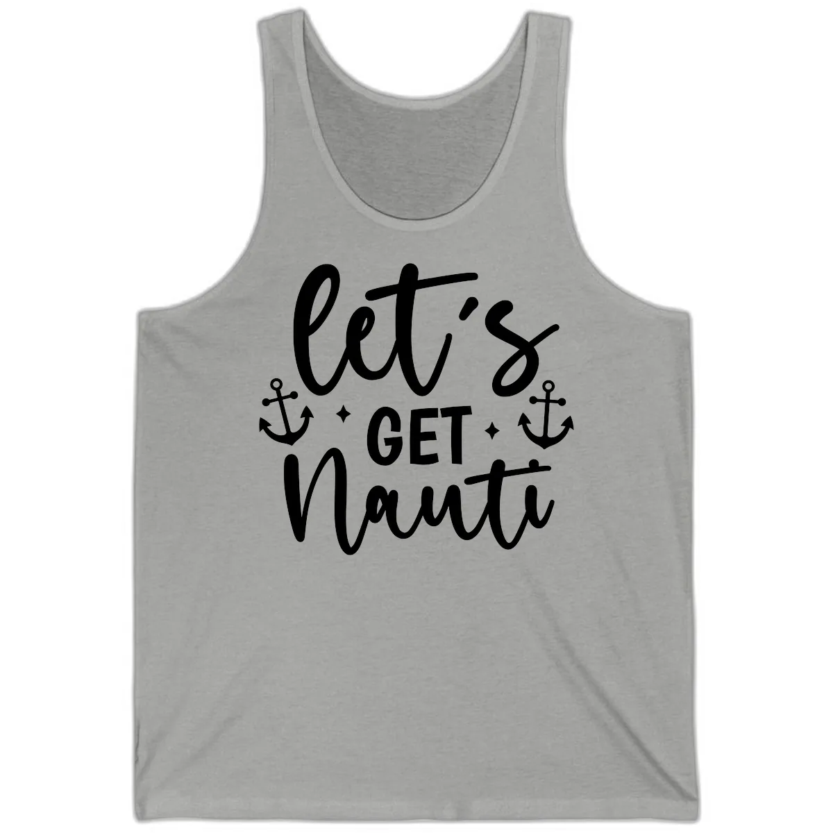 Let's Get Nauti Cruise Design Tank in Athletic Heather