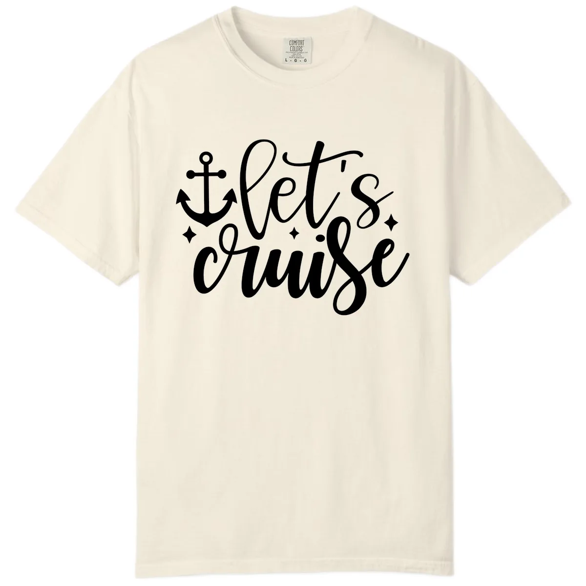 Let's Cruise Anchor Design Comfort Color in Ivory