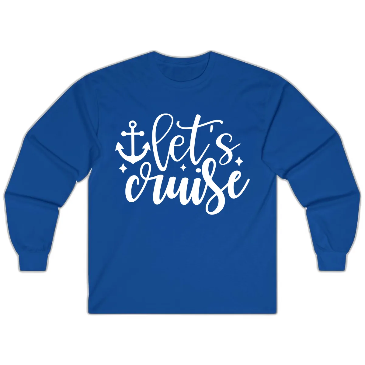Let's Cruise Anchor Design Long Sleeve in Royal