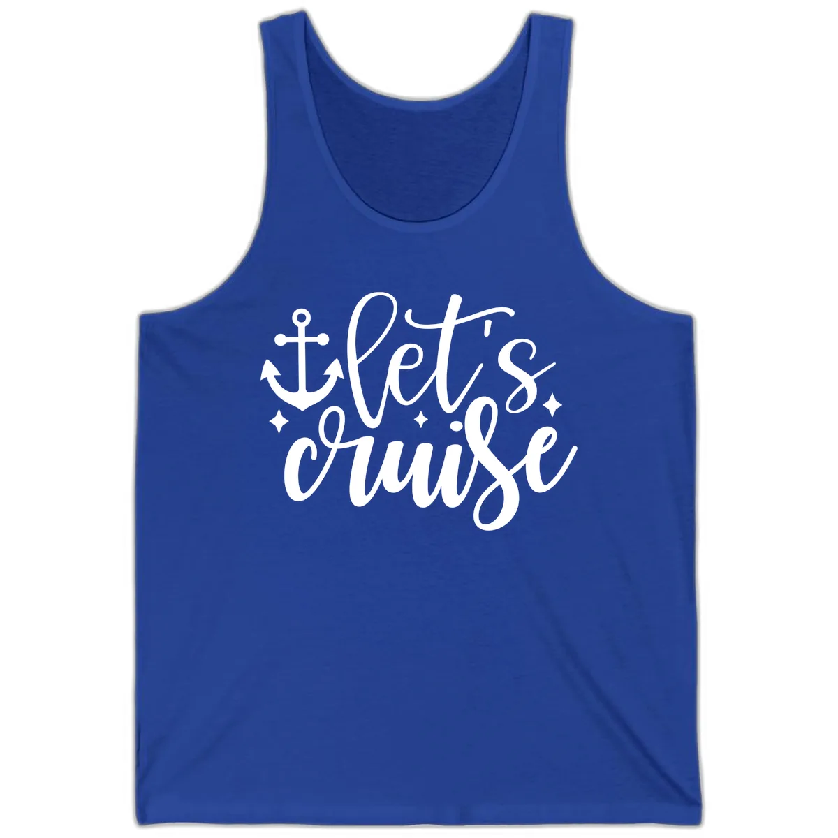 Let's Cruise Anchor Design Tank in True Royal