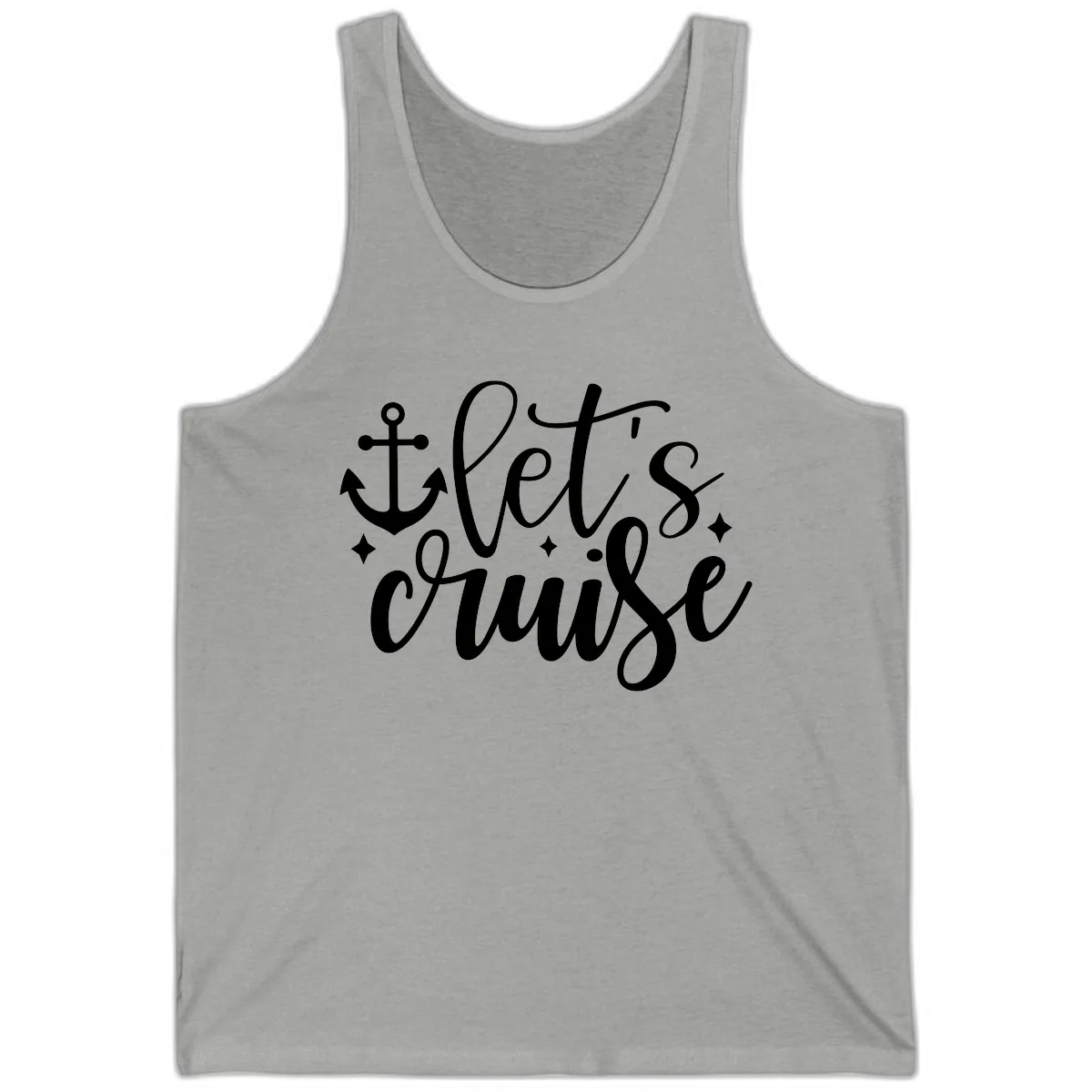 Let's Cruise Anchor Design Tank in Athletic Heather