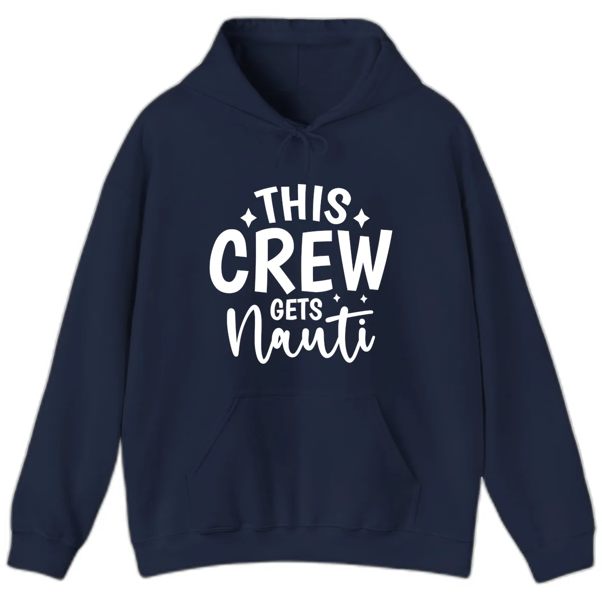 This Crew Gets Nauti Funny Cruise Shirt Hoodie in Navy