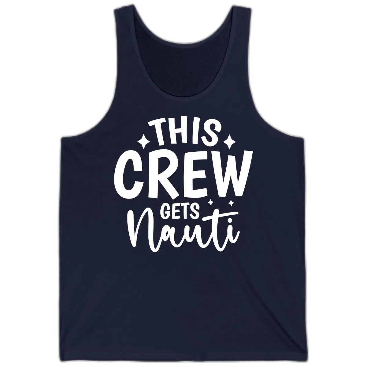 This Crew Gets Nauti Funny Cruise Shirt Tank in Navy