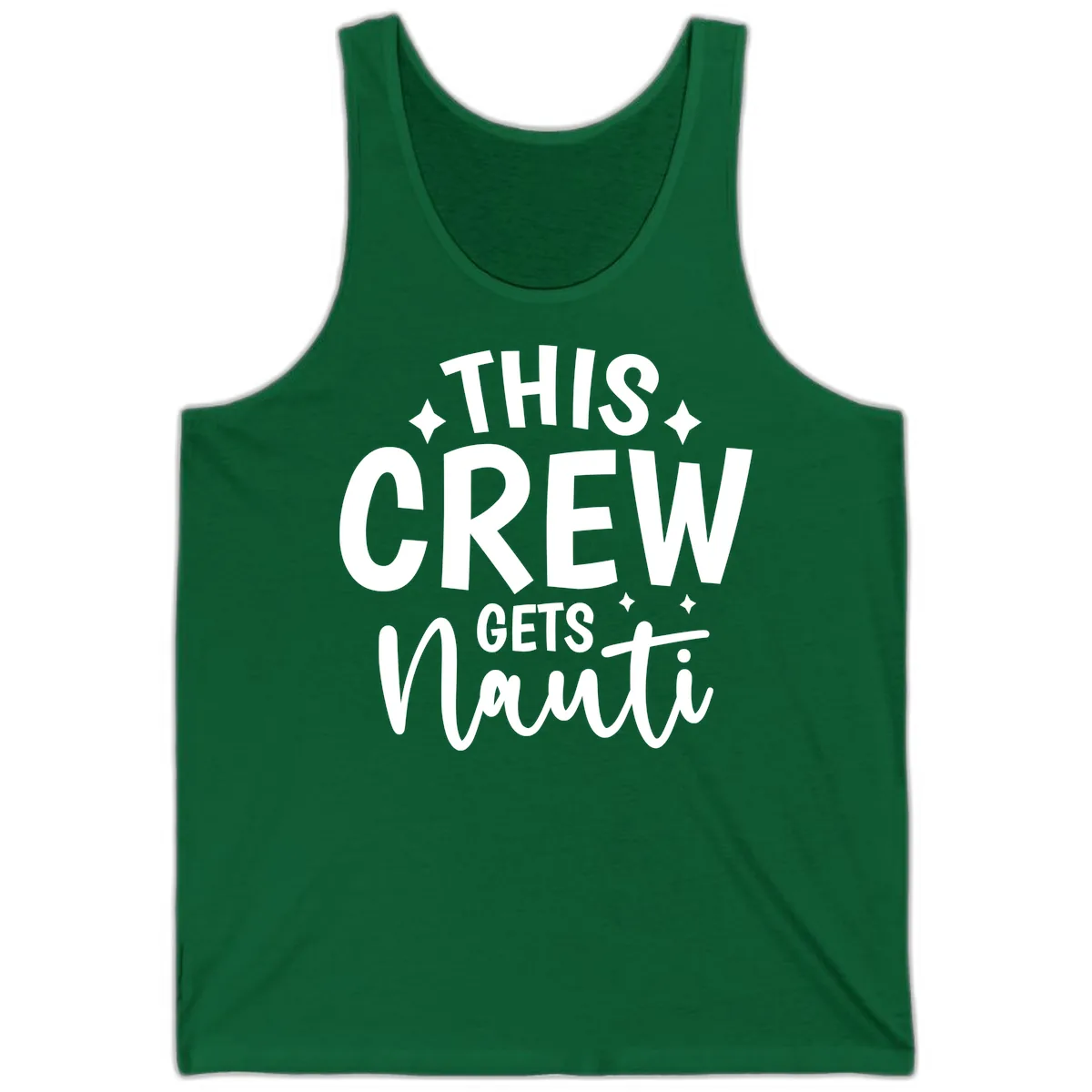 This Crew Gets Nauti Funny Cruise Shirt Tank in Kelly