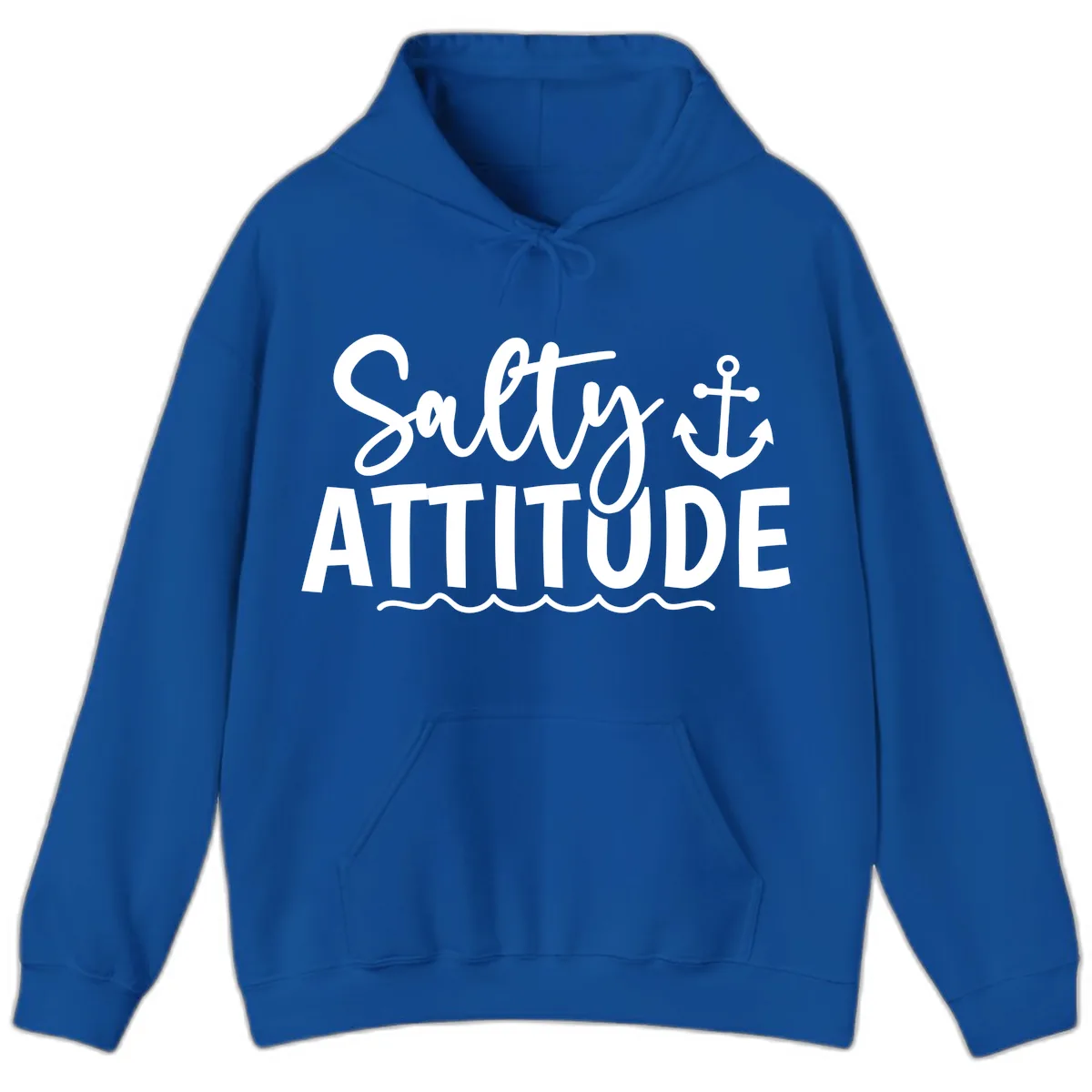 Salty Attitude Cruise Design Hoodie in Royal