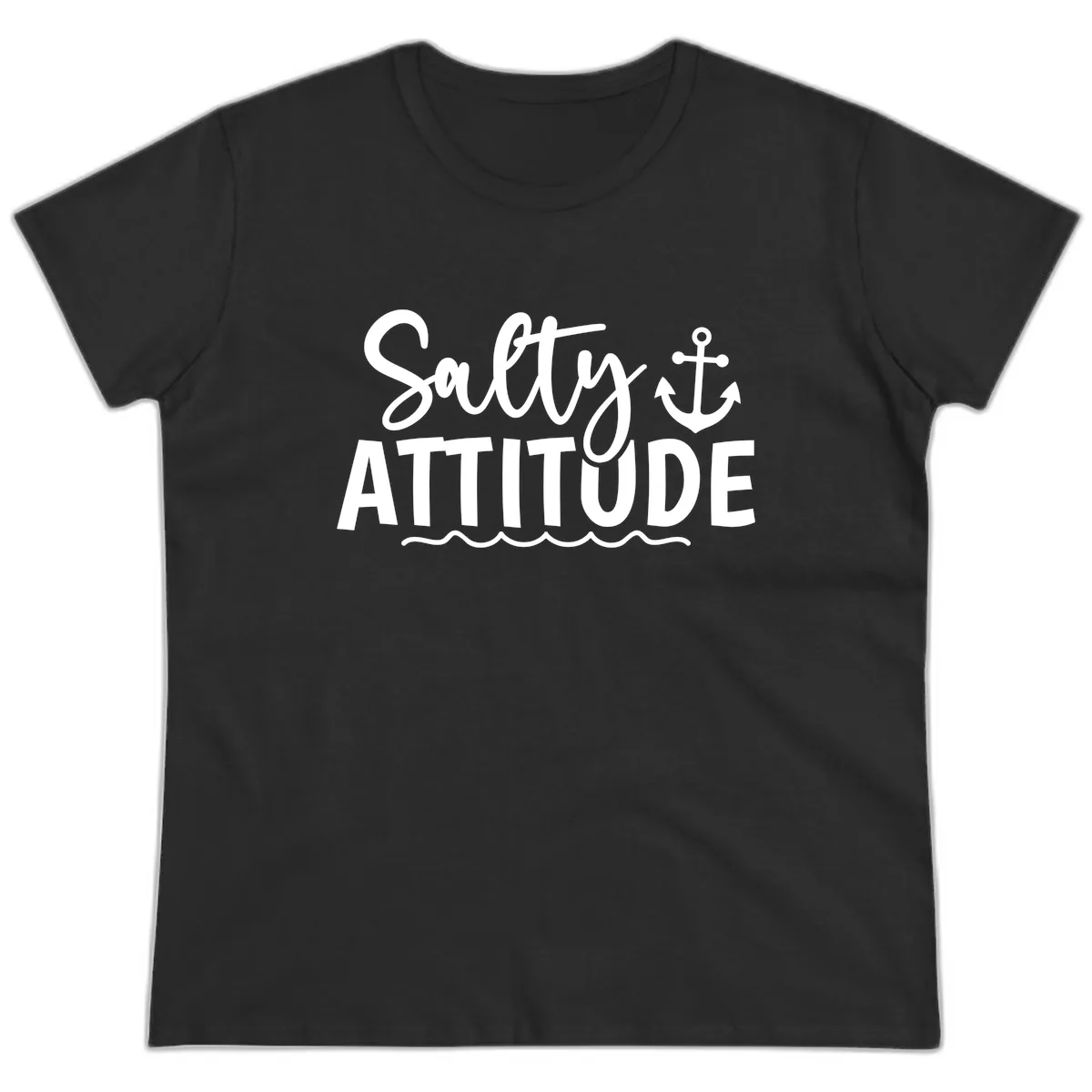 Salty Attitude Cruise Design Ladies Tee in Black