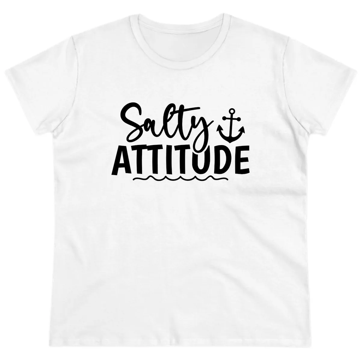 Salty Attitude Cruise Design Ladies Tee in White