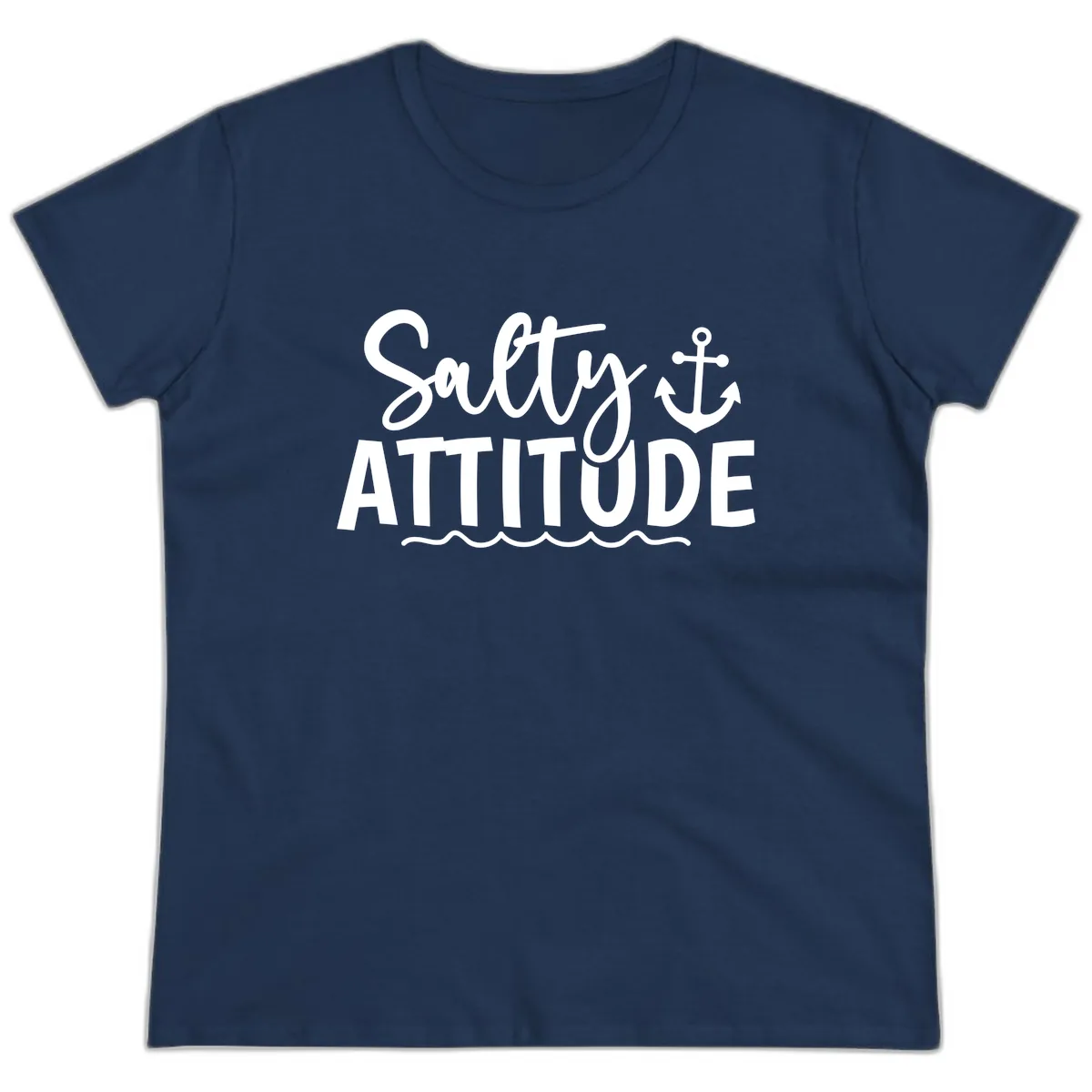 Salty Attitude Cruise Design Ladies Tee in Navy
