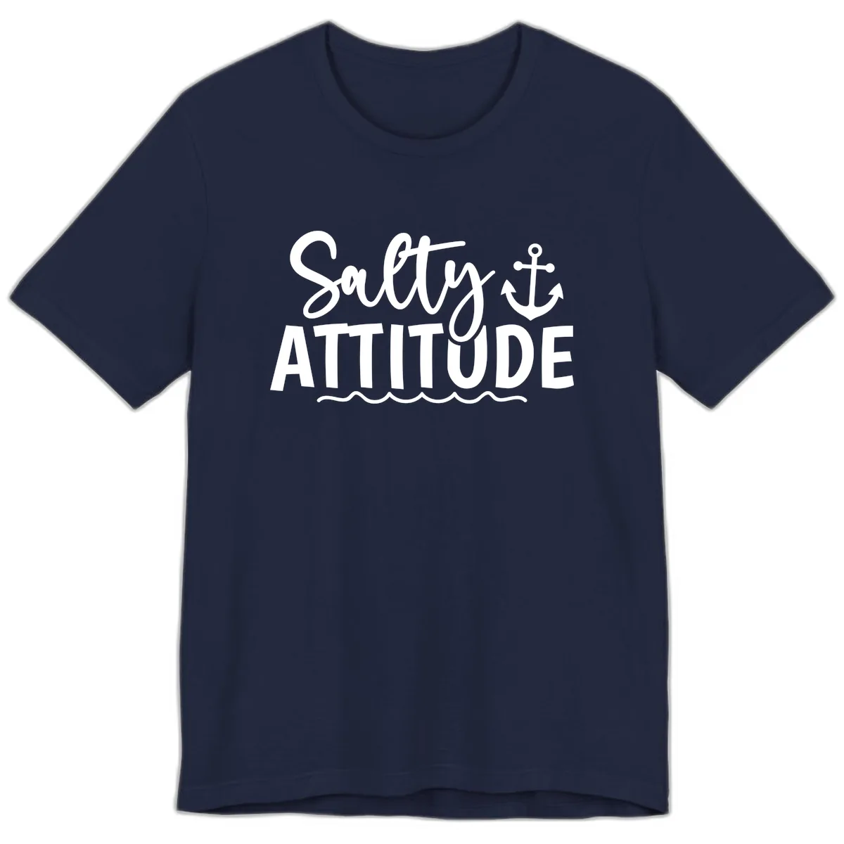 Salty Attitude Cruise Design Premium T-Shirt in Navy