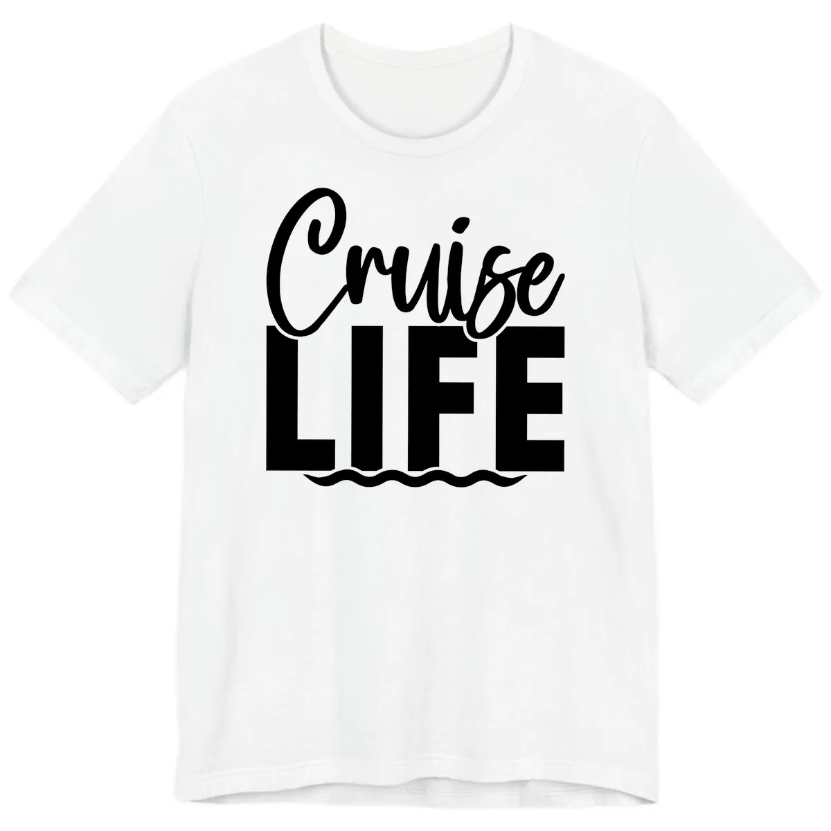 Cruise Life Typography Design Premium T-Shirt in White