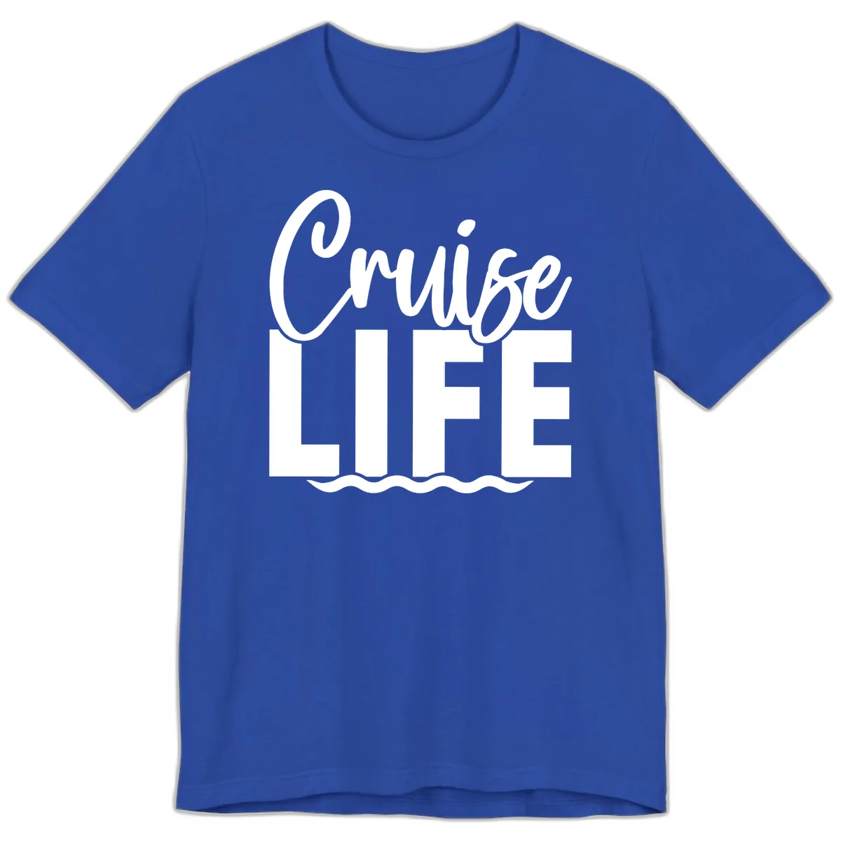 Cruise Life Typography Design Premium T-Shirt in True Royal