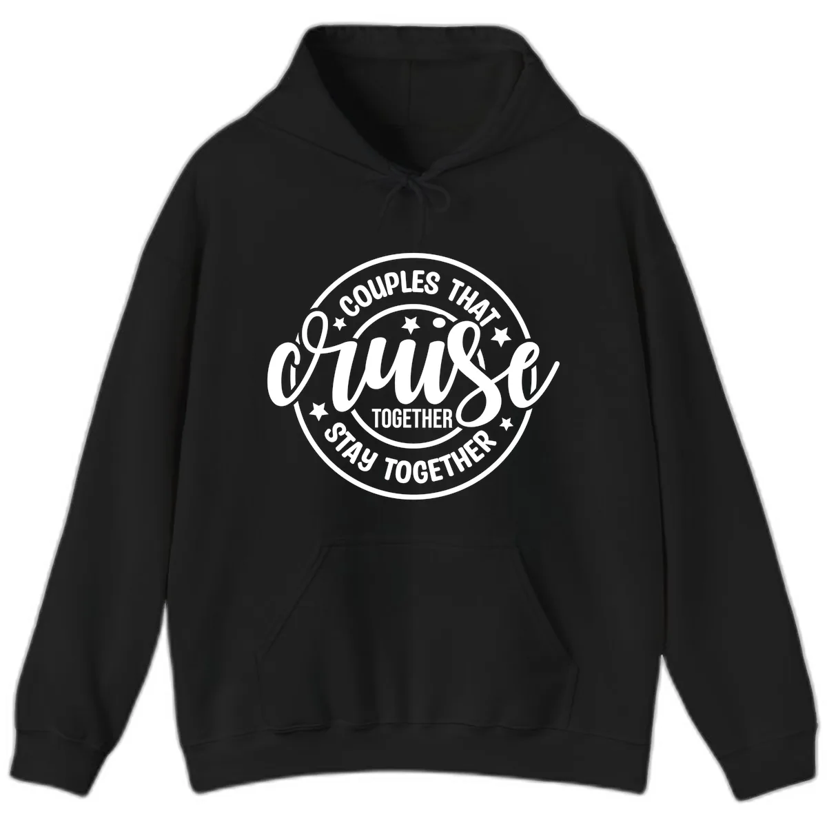 Couples That Cruise Together Hoodie in Black