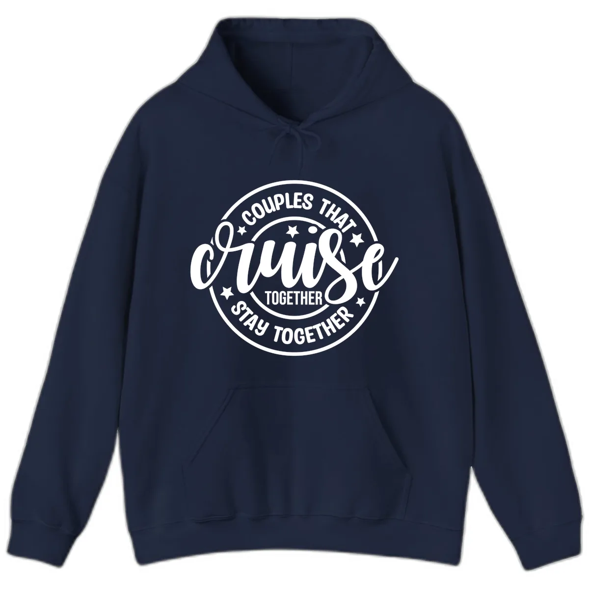 Couples That Cruise Together Hoodie in Navy