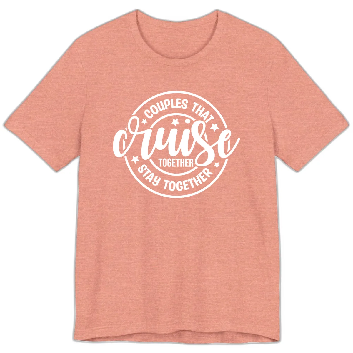 Couples That Cruise Together Premium T-Shirt in Heather Sunset