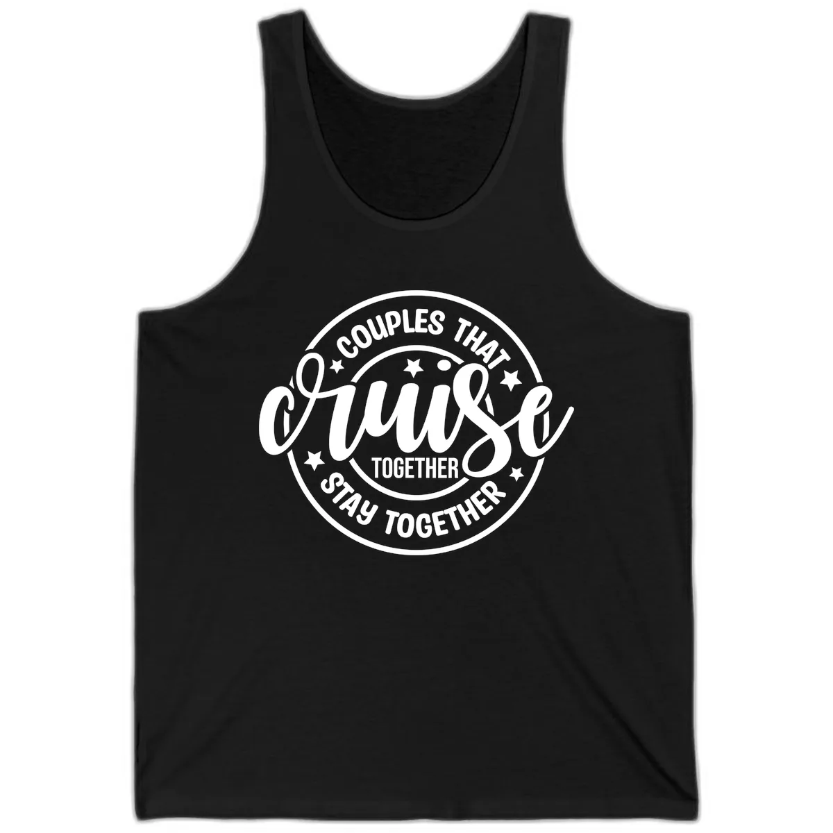 Couples That Cruise Together Tank in Black