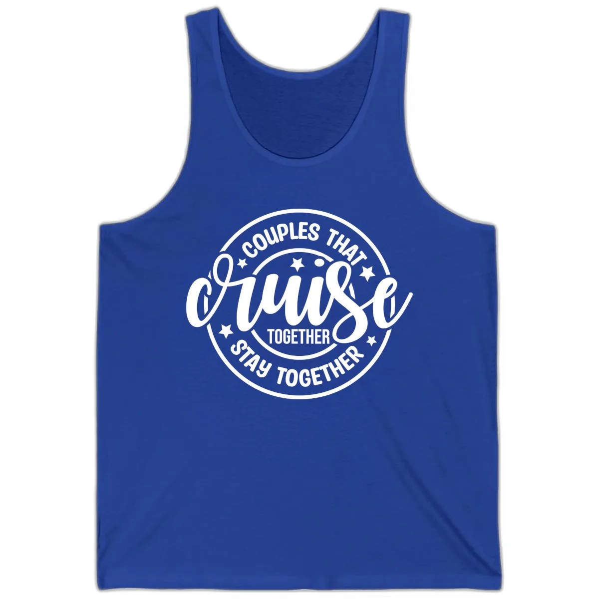 Couples That Cruise Together Tank in True Royal