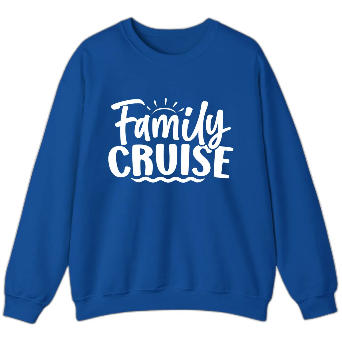 Family Cruise Fun Typography Sweatshirt in Royal