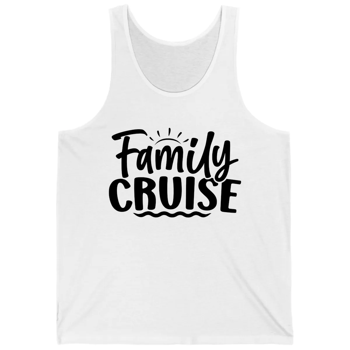 Family Cruise Fun Typography Tank in White