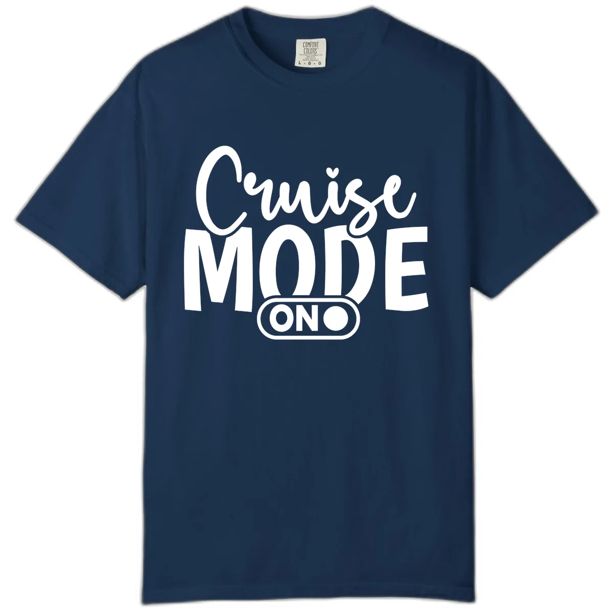 Cruise Mode On Typography Design Comfort Color in Navy