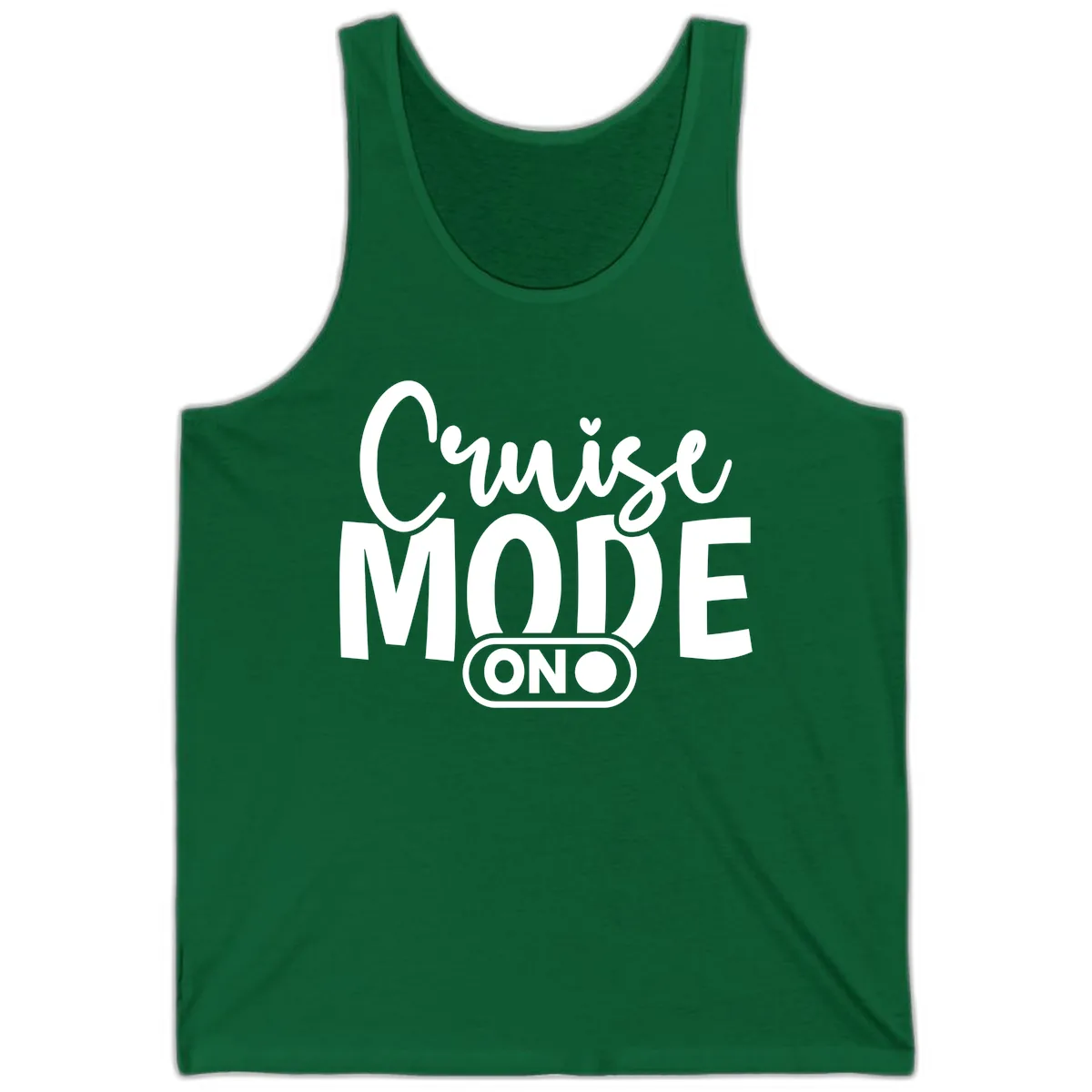 Cruise Mode On Typography Design Tank in Kelly