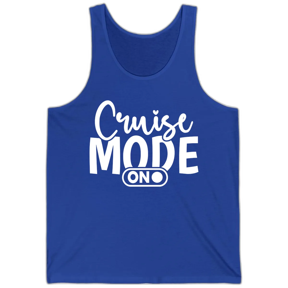 Cruise Mode On Typography Design Tank in True Royal