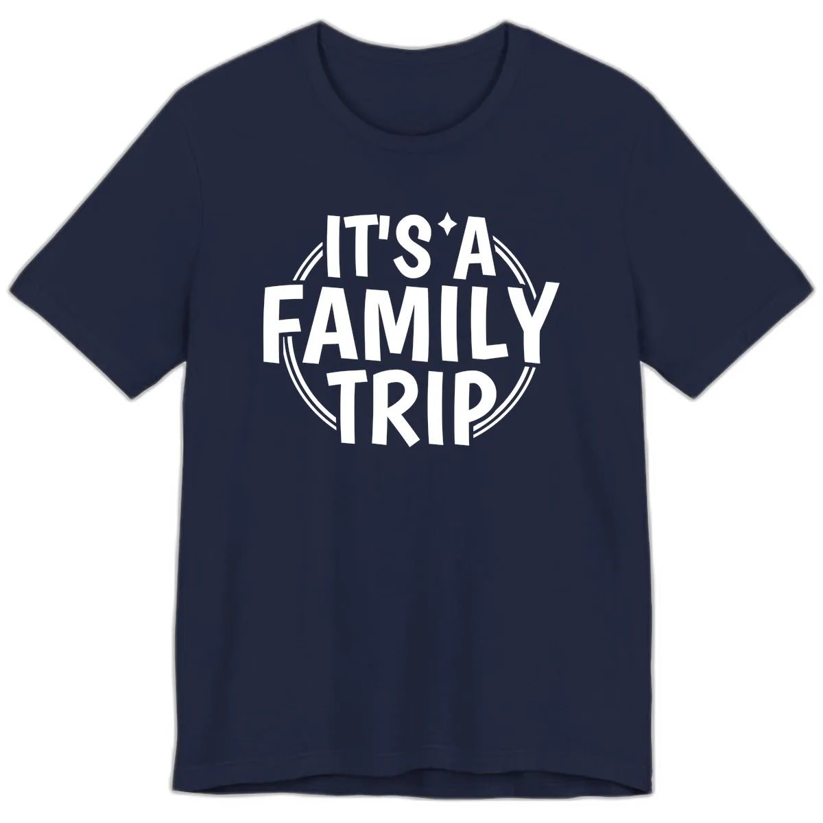 It's A Family Trip Announcement Premium T-Shirt in Navy