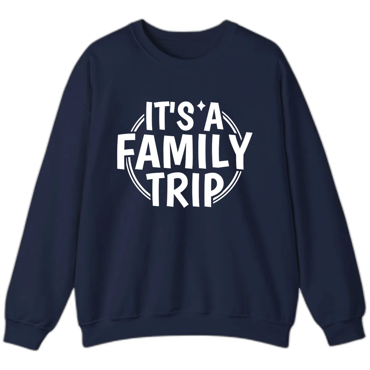 It's A Family Trip Announcement Sweatshirt in Navy