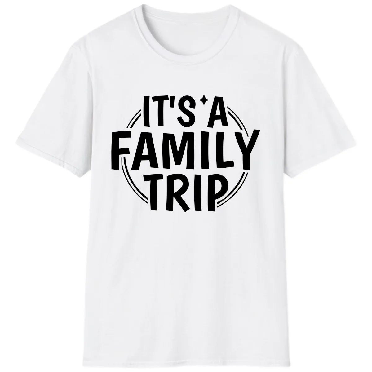 It's A Family Trip Announcement T-Shirt in White