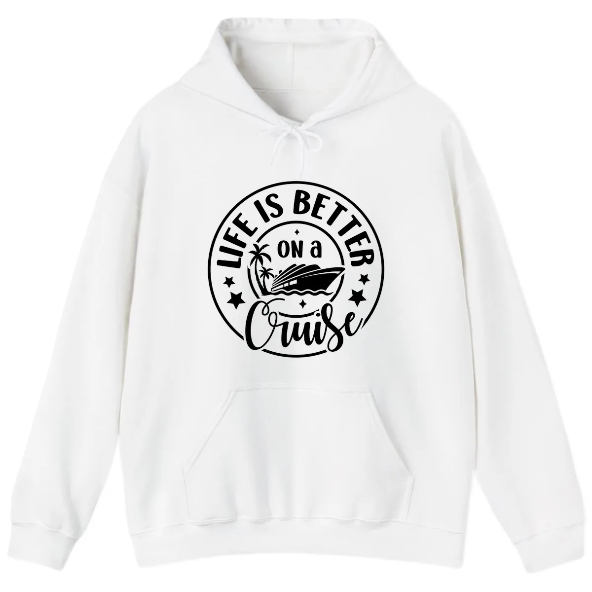 Life Is Better On A Cruise Badge Hoodie in White