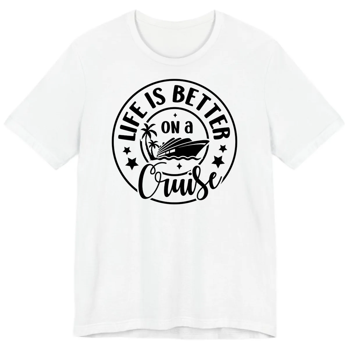 Life Is Better On A Cruise Badge Premium T-Shirt in White
