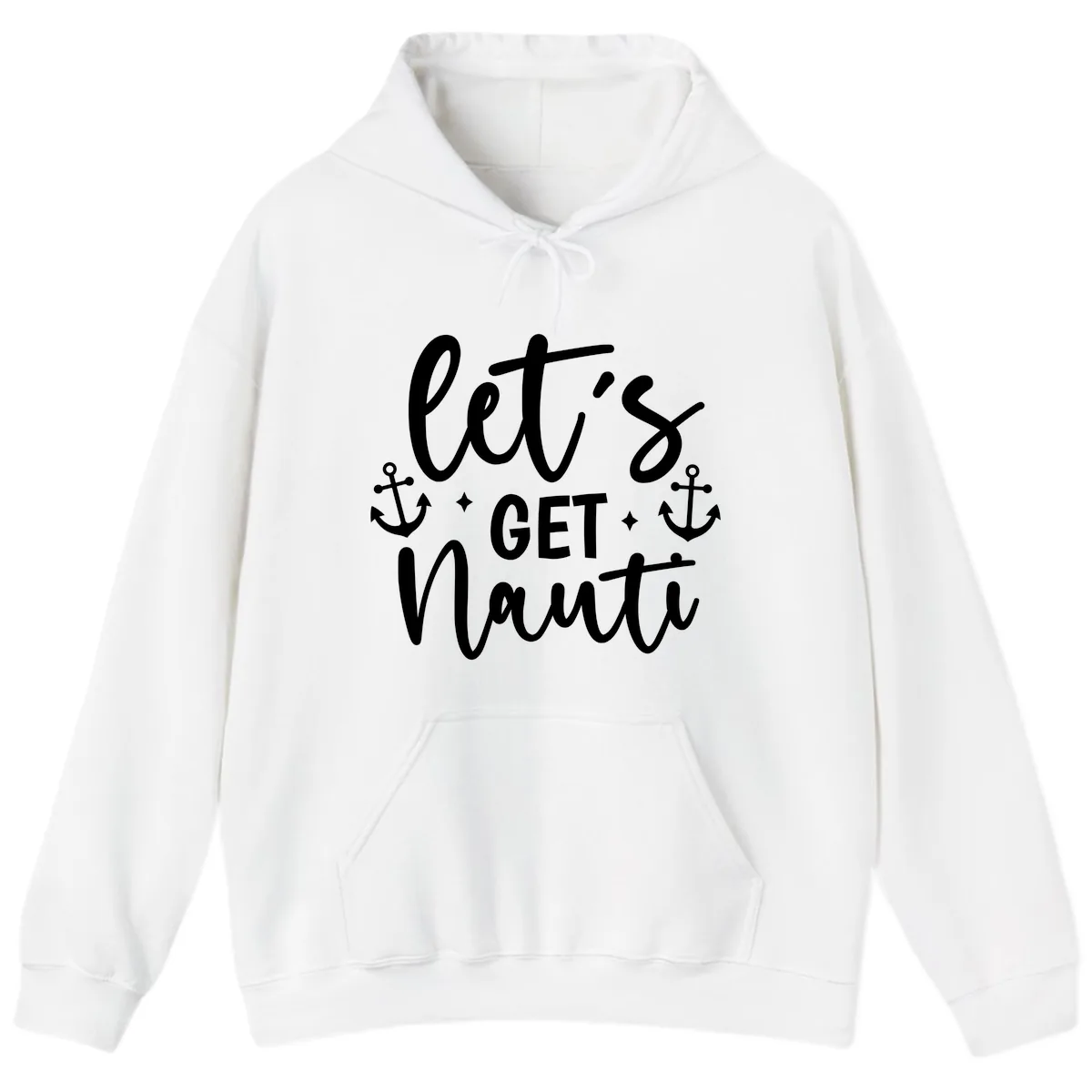 Let's Get Nauti Cruise Design Hoodie in White