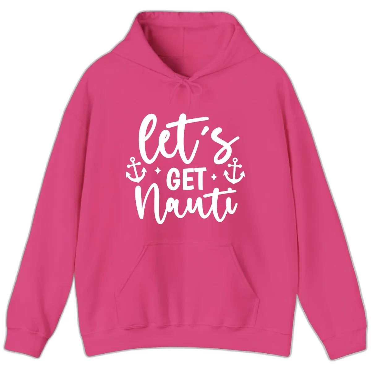 Let's Get Nauti Cruise Design Hoodie in Heliconia