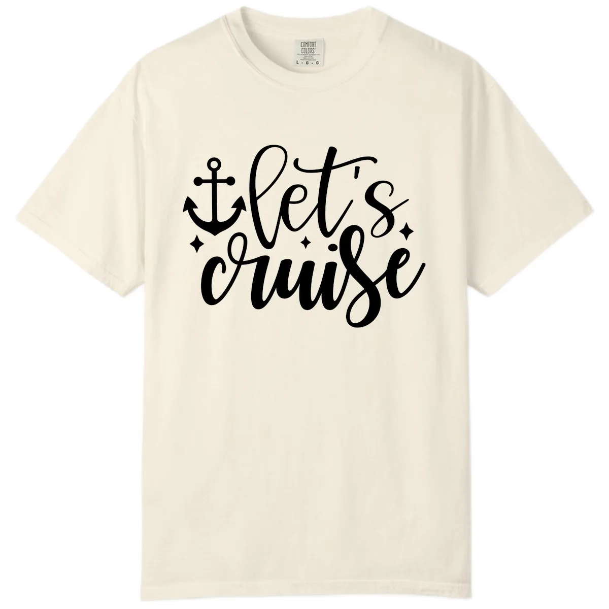 Let's Cruise Anchor Design Comfort Color in Ivory