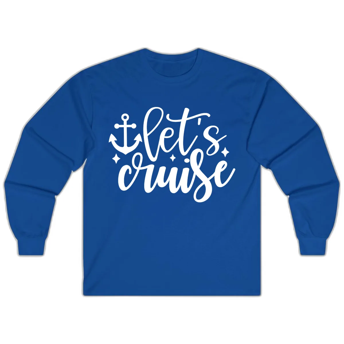 Let's Cruise Anchor Design Long Sleeve in Royal