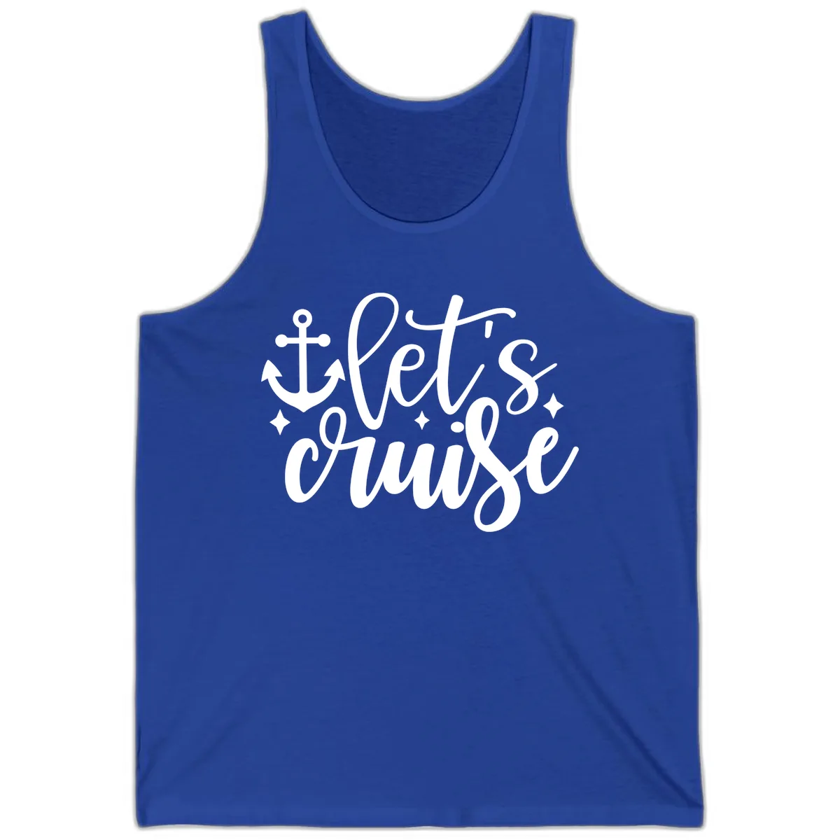 Let's Cruise Anchor Design Tank in True Royal