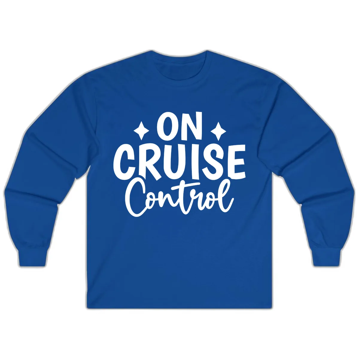 On Cruise Control Typography Design Long Sleeve in Royal