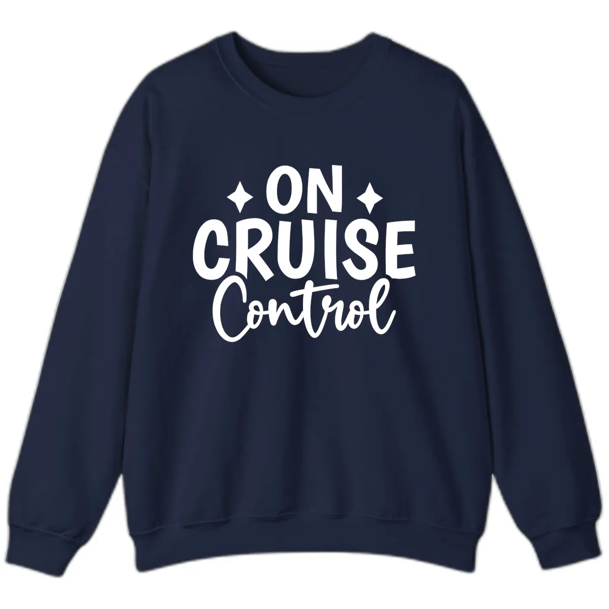 On Cruise Control Typography Design Sweatshirt in Navy