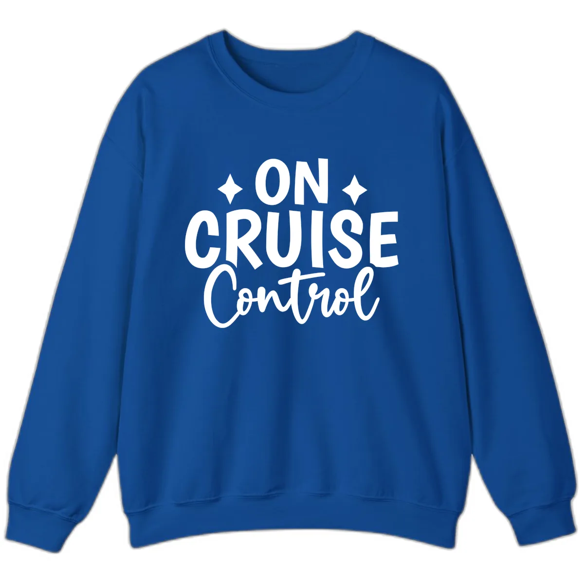 On Cruise Control Typography Design Sweatshirt in Royal
