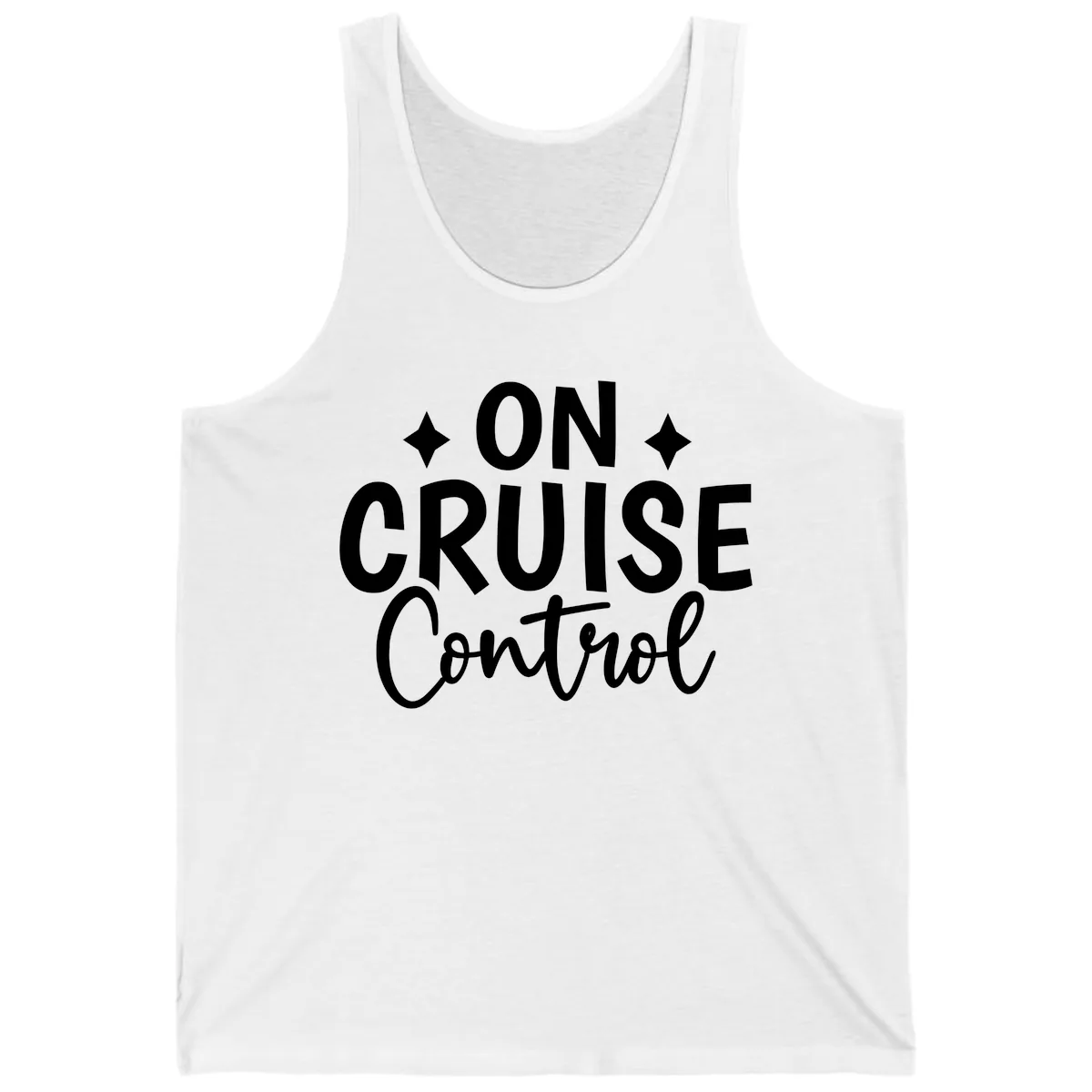 On Cruise Control Typography Design Tank in White