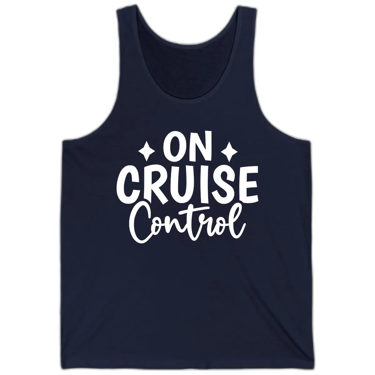 On Cruise Control Typography Design Tank in Navy