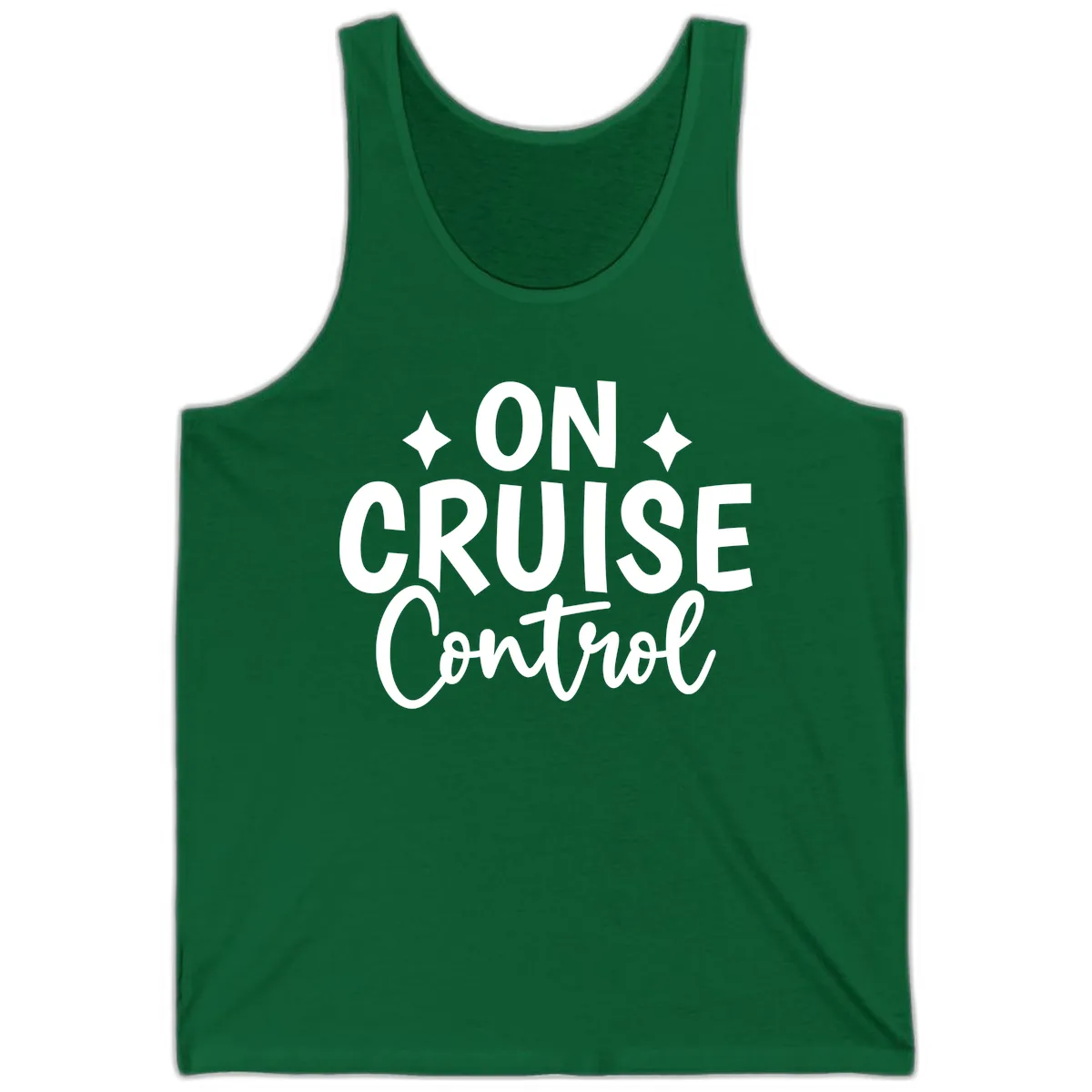 On Cruise Control Typography Design Tank in Kelly