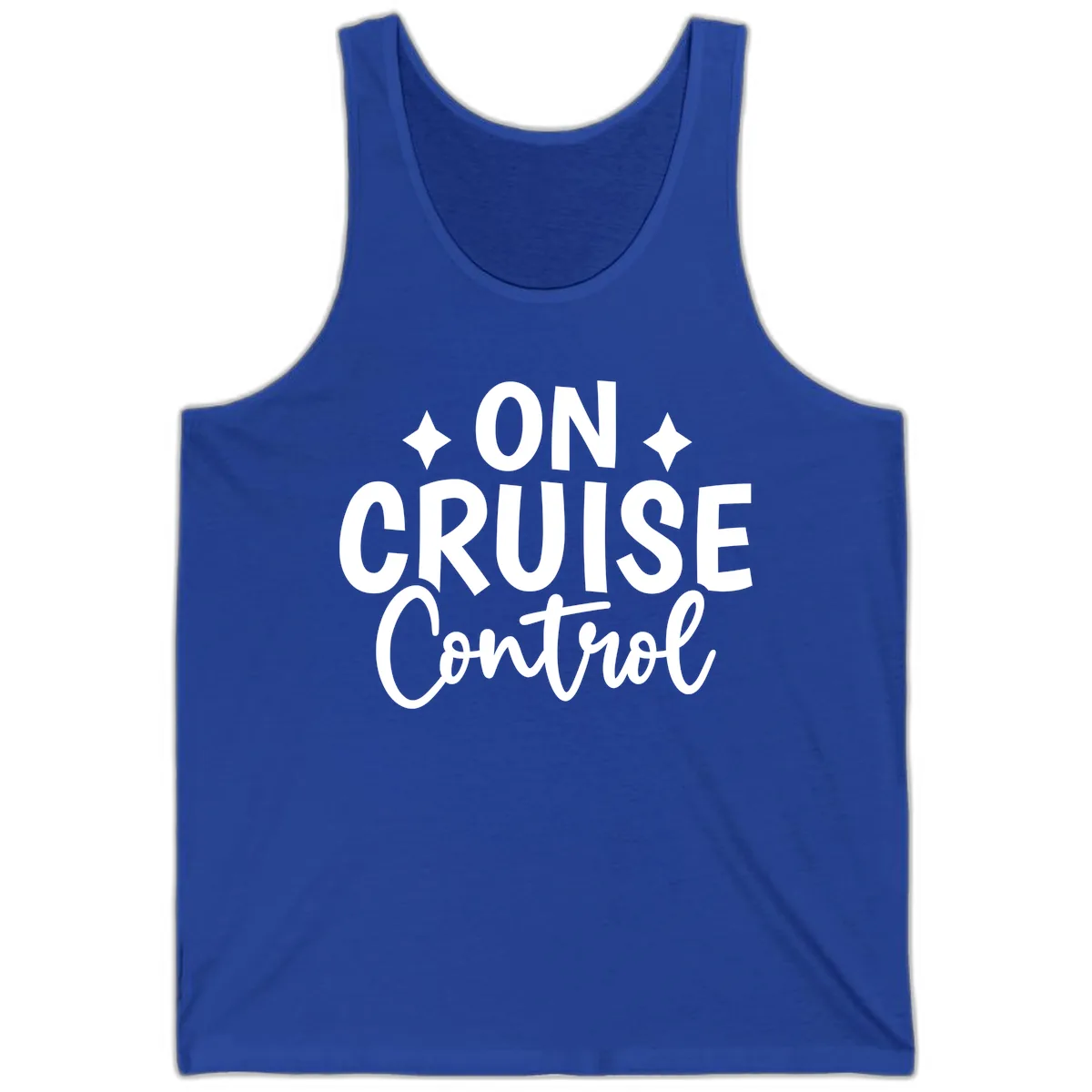 On Cruise Control Typography Design Tank in True Royal