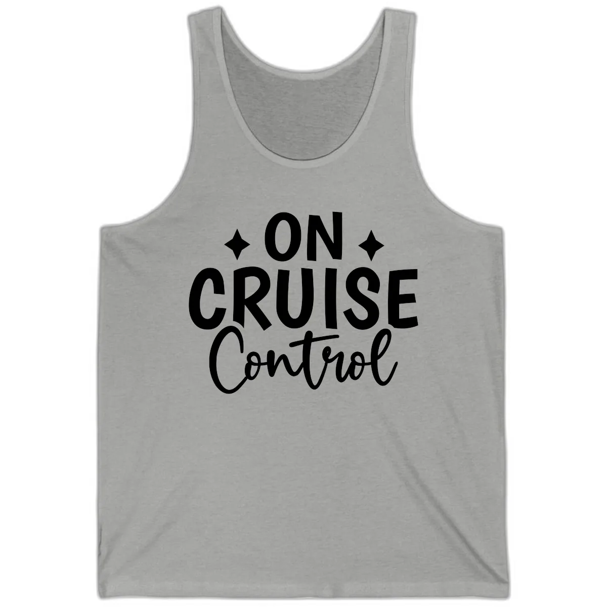 On Cruise Control Typography Design Tank in Athletic Heather