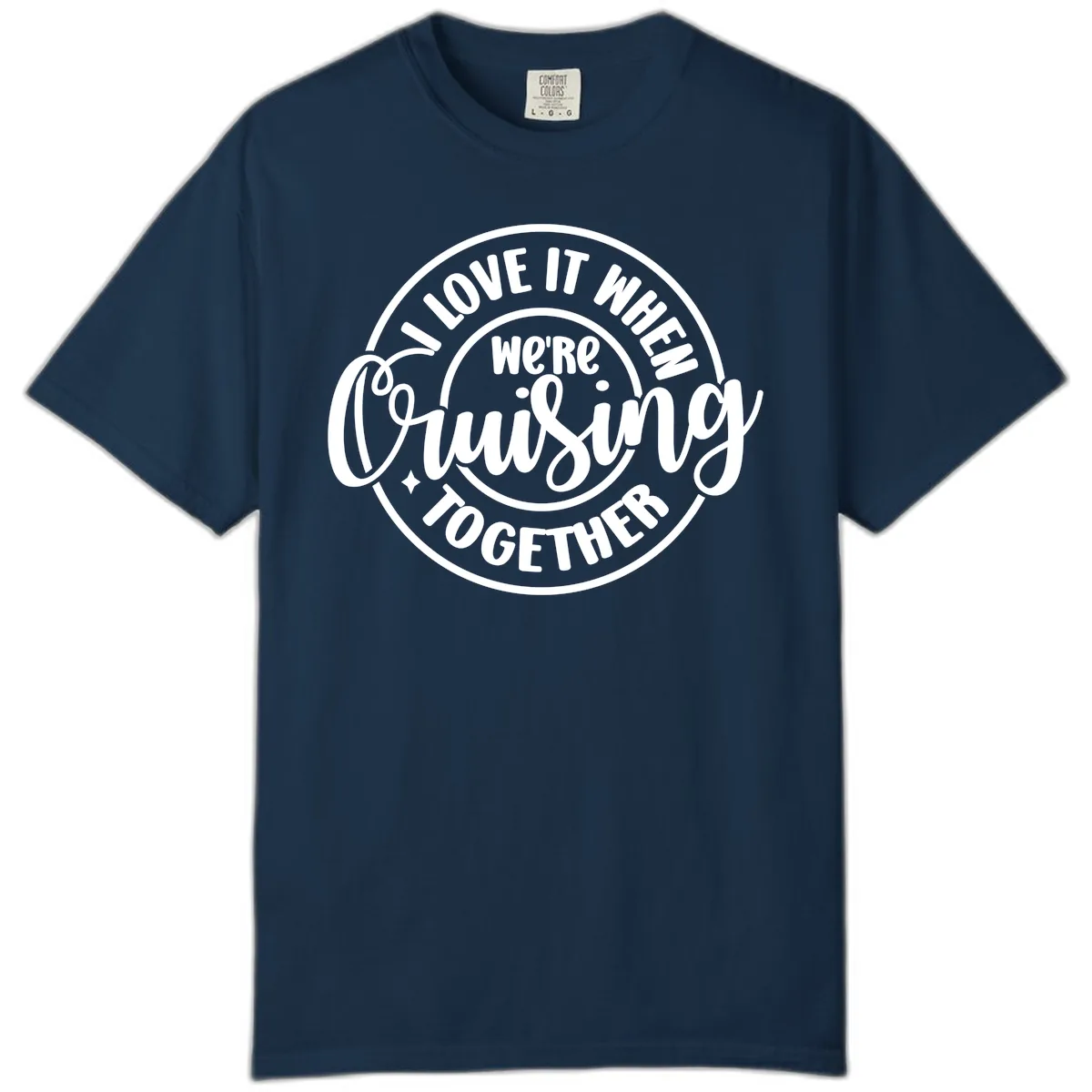 We're Cruising Together Comfort Color in True Navy