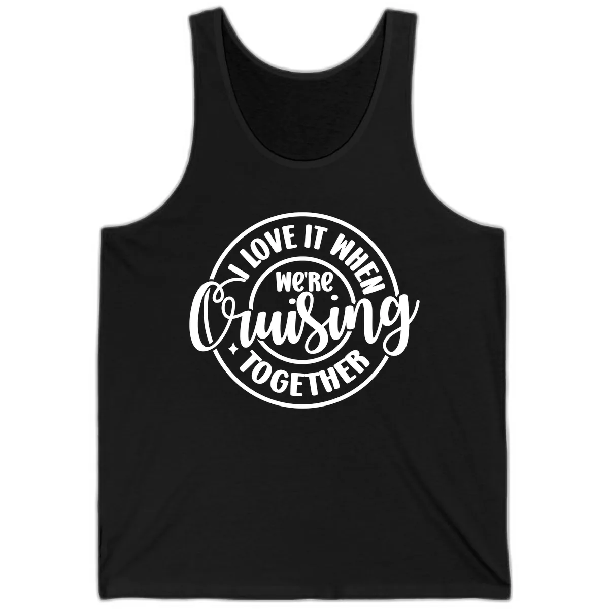 We're Cruising Together Tank in Black