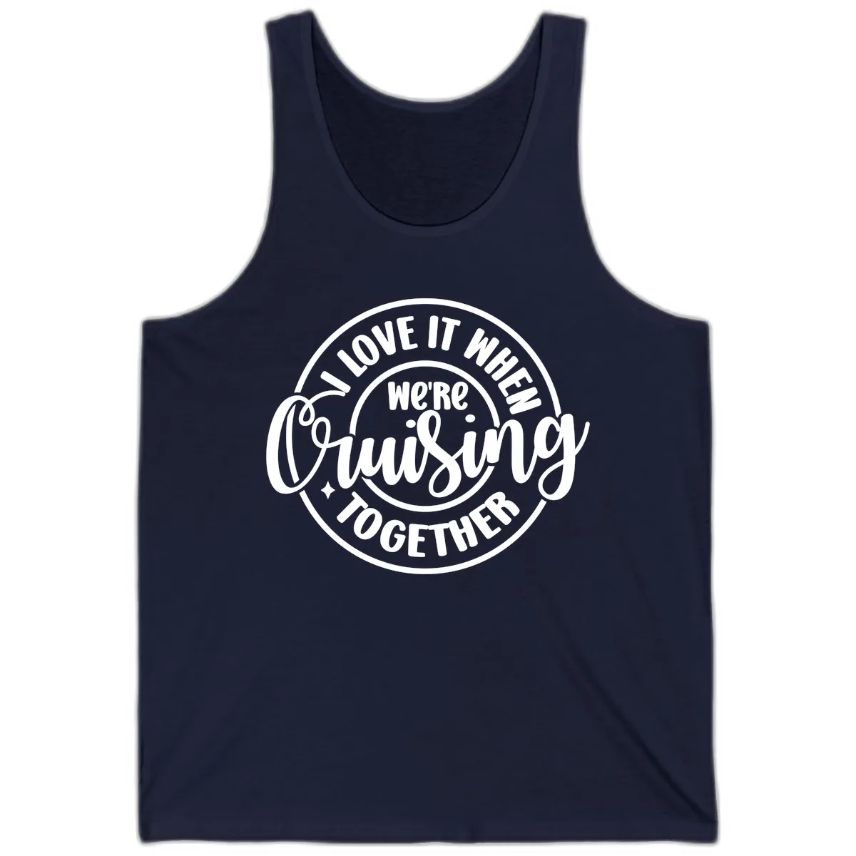 We're Cruising Together Tank in Navy