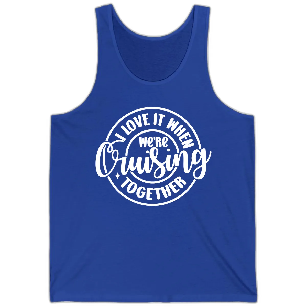 We're Cruising Together Tank in True Royal